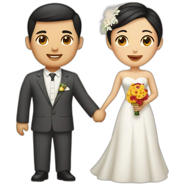 vietnamese wedding couple emoji