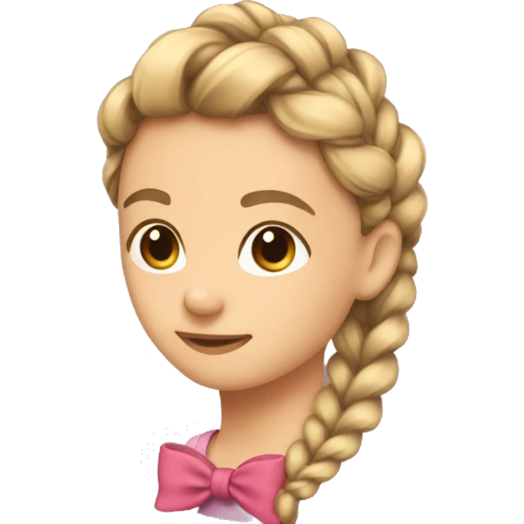 Single braid with bow  emoji