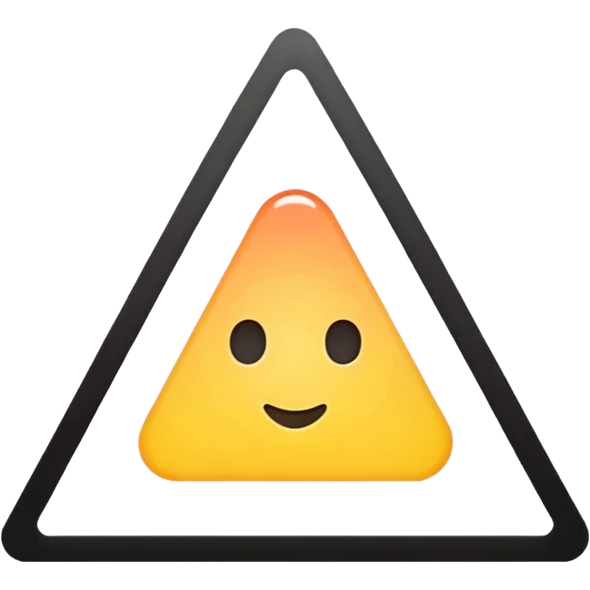 iOS style emoji, minimal summoning symbol, three dots triangle emoji