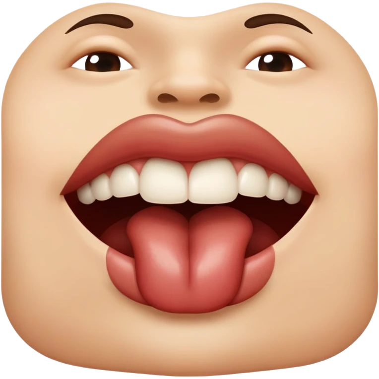 Lip biting  emoji