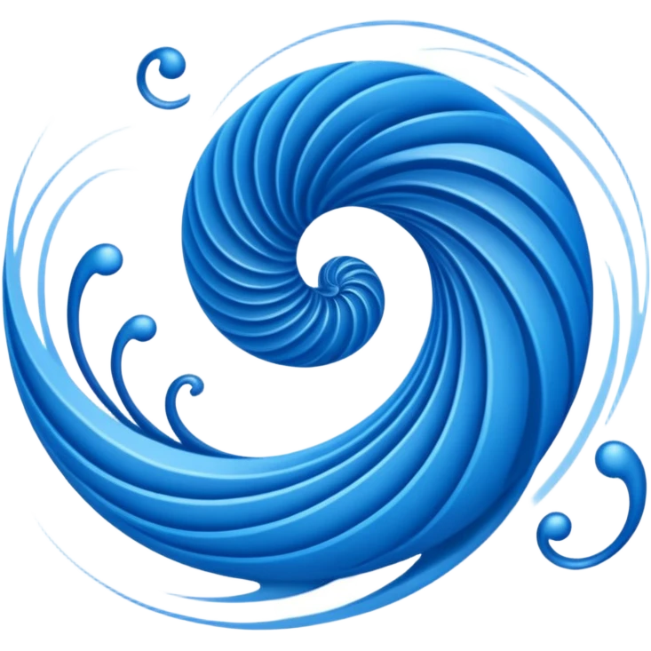 detailed blue drawing emoji