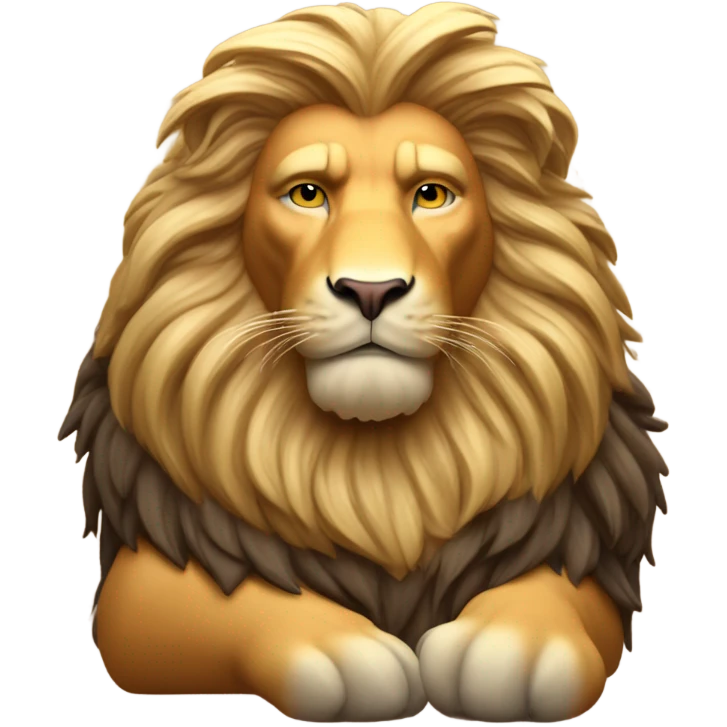 Donald Trump riding a lion emoji