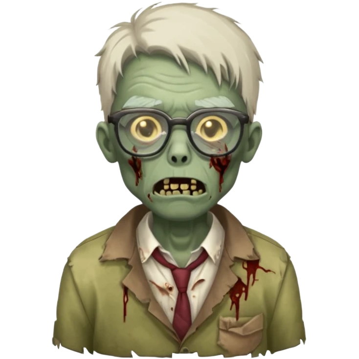 Zombie de oculos emoji
