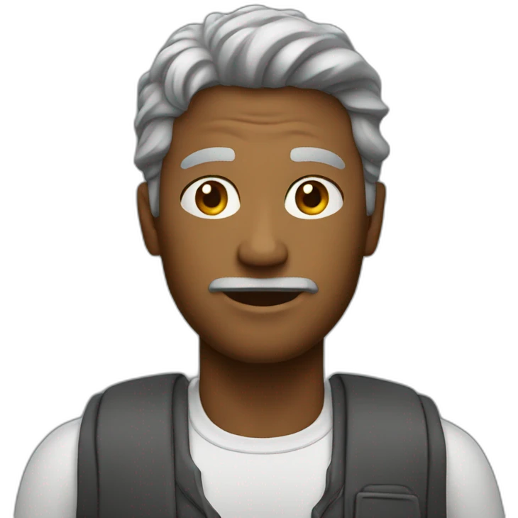 man with an iphone 19 emoji
