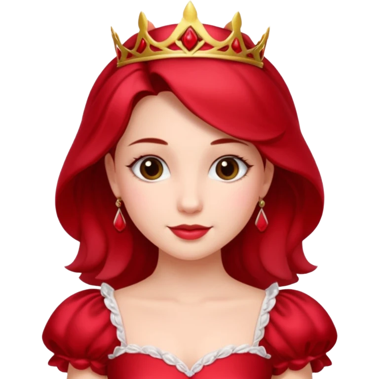 princess in a red rose dress emoji