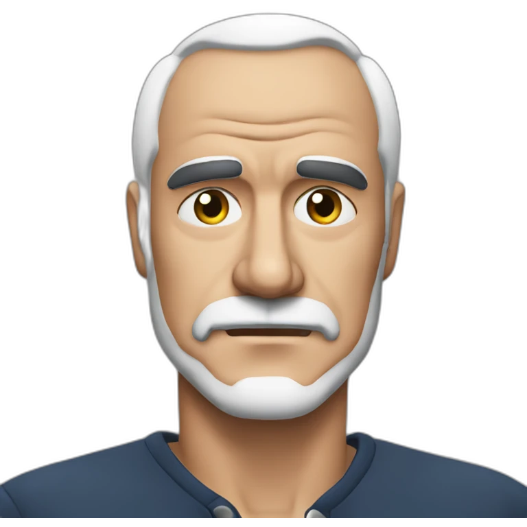 sean connery serious cartoon wearing henley  emoji