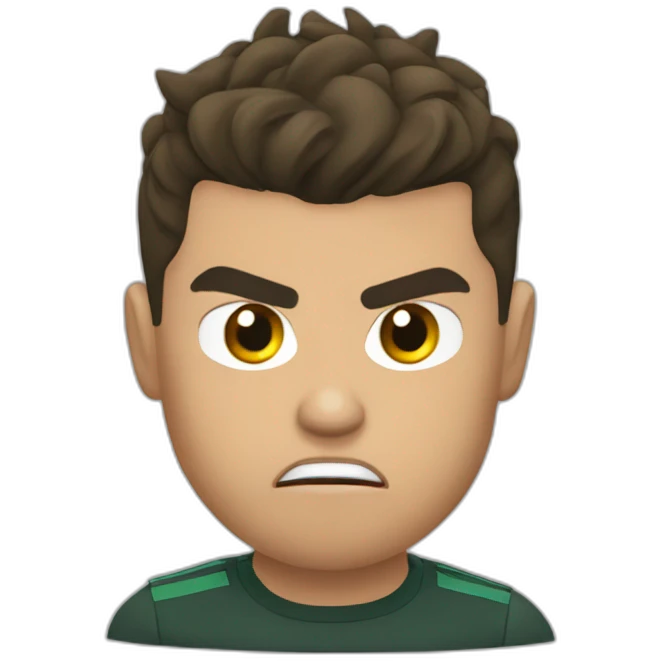 Cristiano ronaldo angry with siuuuuu emoji