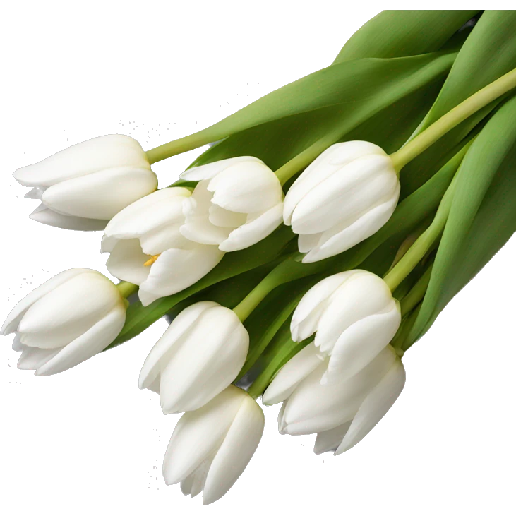 White tulips  emoji