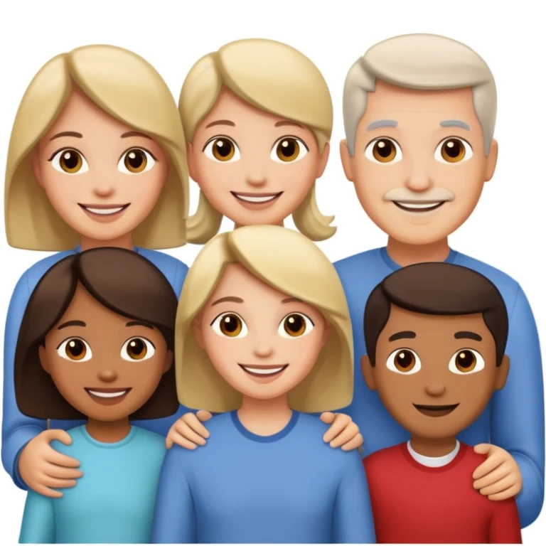 family posing for photo emoji