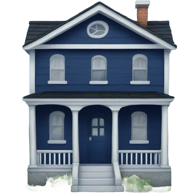 Cute dark blue house emoji