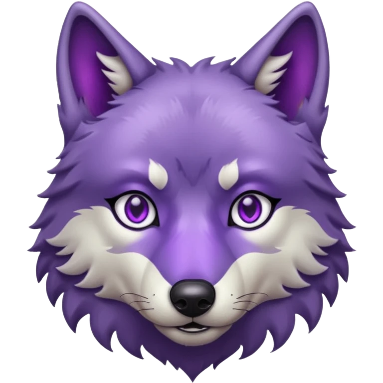 Lobo con ojos morados emoji