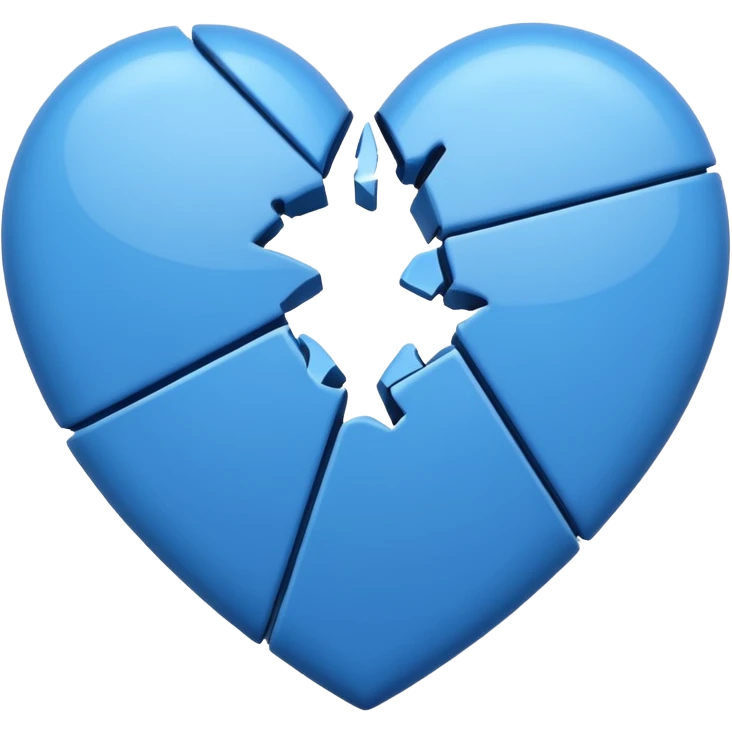 Blue broken heart emoji