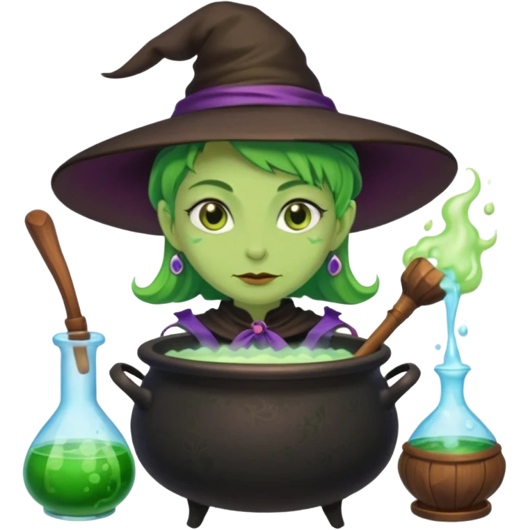 green witch cooking potion emoji