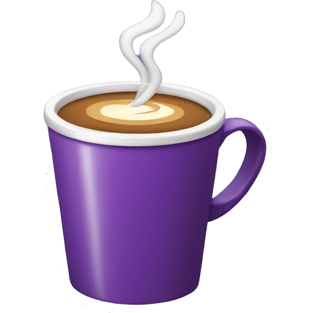 coffee in a plain purple cup emoji