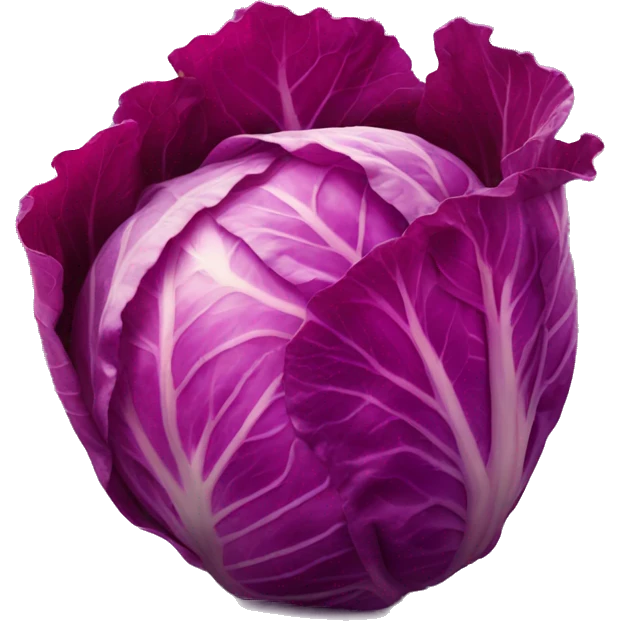 red-colored cabbage emoji