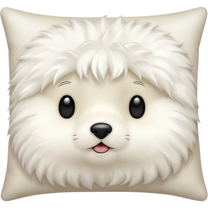 white pillow made out of fur emoji