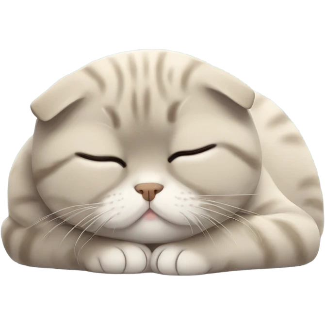 Scottish fold sleep emoji