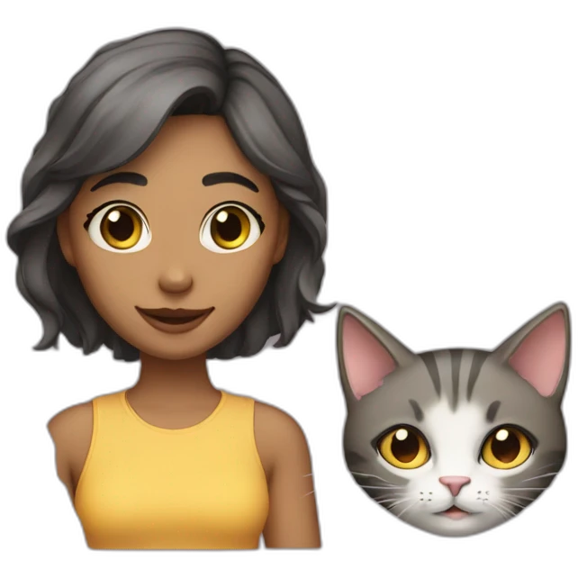 a-girl-and-a-cat emoji