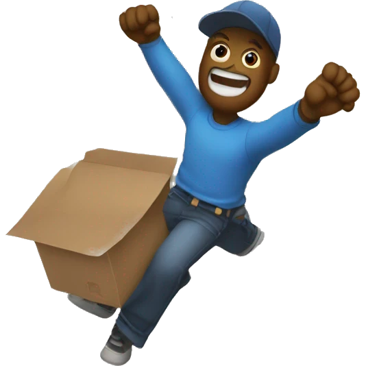 an emoji getting kicked out of it's house emoji