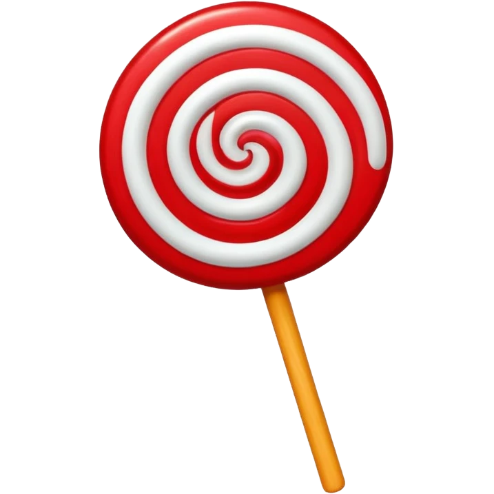 a colorful lollipop, apple emoji style emoji