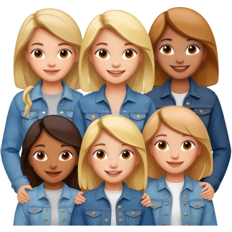 girls in jean jackets emoji