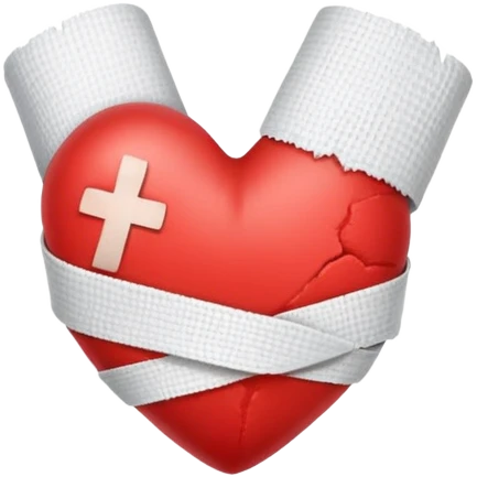 Heart with bandage for 'Sorry' song emoji