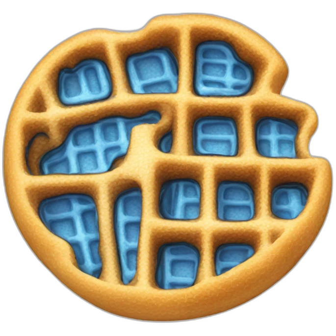 blue waffle food emoji