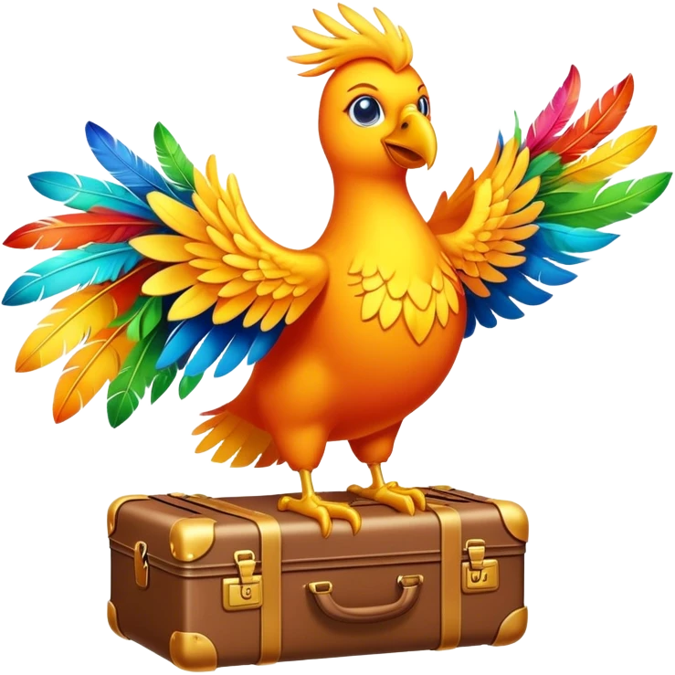 phoenix with a luggage emoji