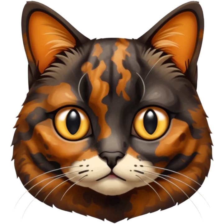 Dark tortoiseshell cat emoji