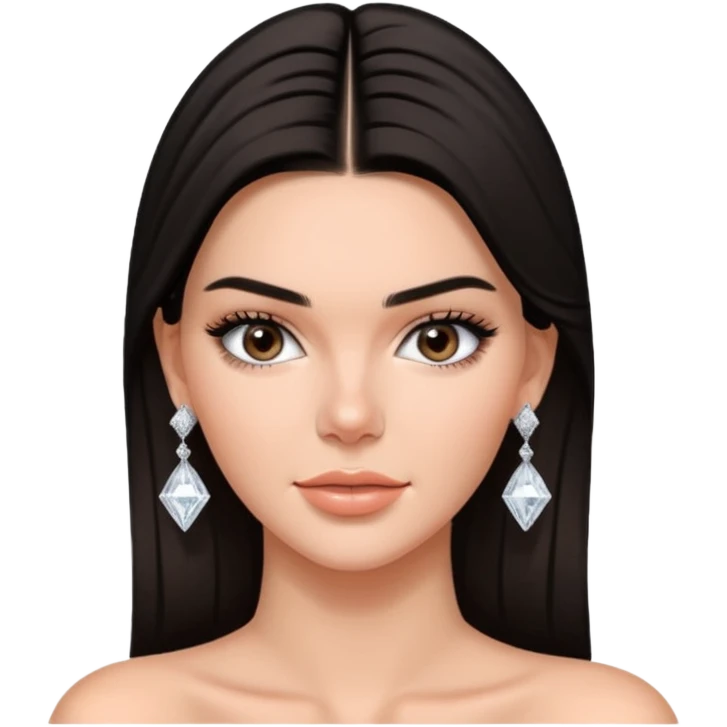 kendall jenner wear diamond earrings emoji