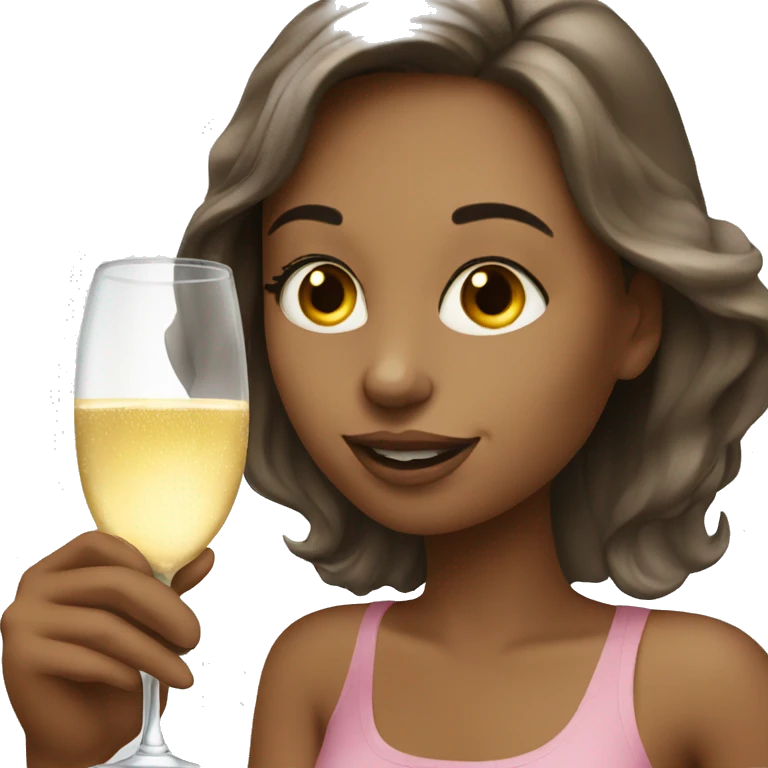 girl drinking champagne  emoji