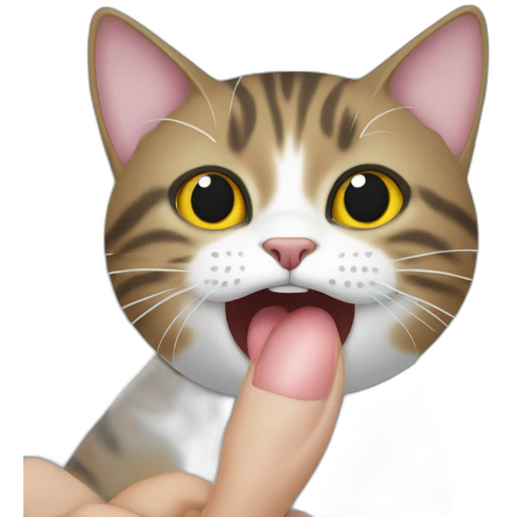 Cat licking her toe emoji