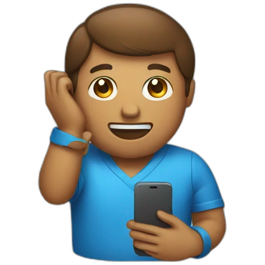 holding phone emoji