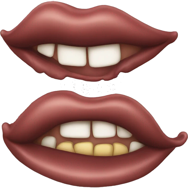 bitting lip emoji