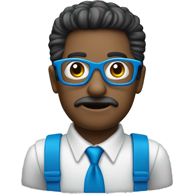 genera una pez blue con gafas emoji