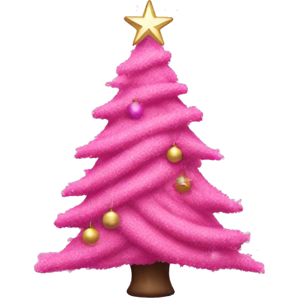 Aesthetic Christmas pink tree  emoji