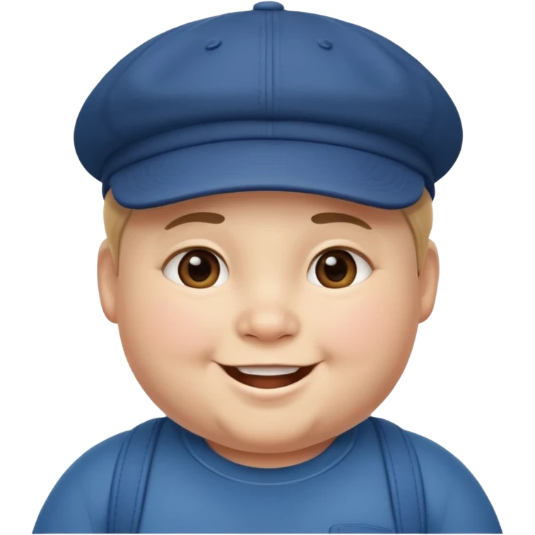chubby boy wearing cap emoji