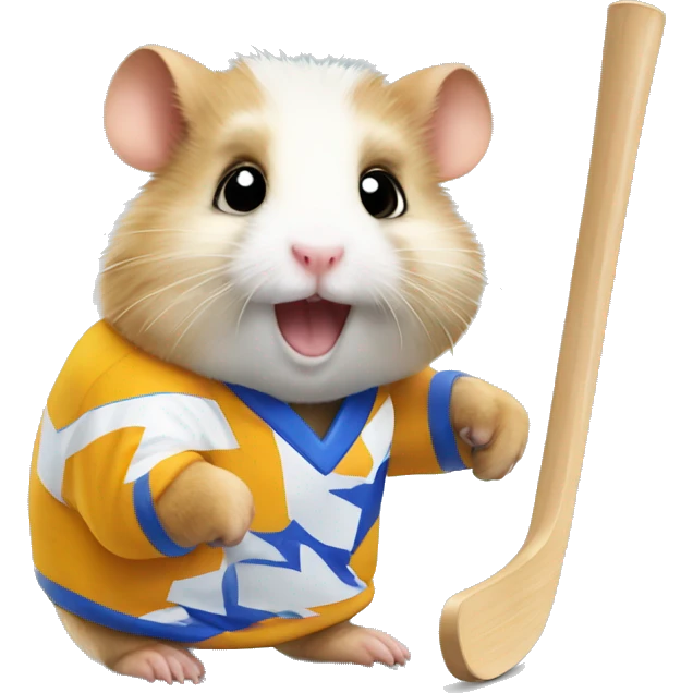 hamster with icehockey emoji