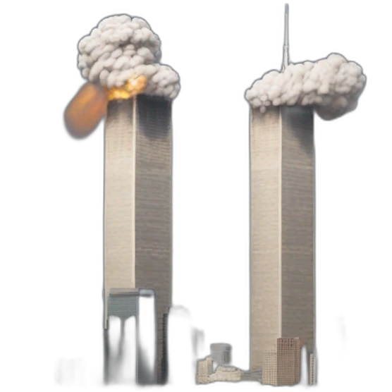 twin towers hit by plane emoji