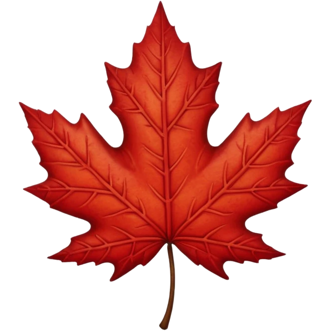 A sad maple leaf emoji