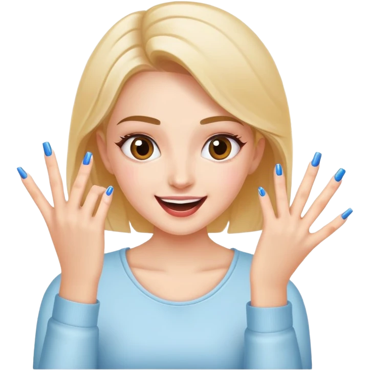 girl excited to get her nails done emoji
