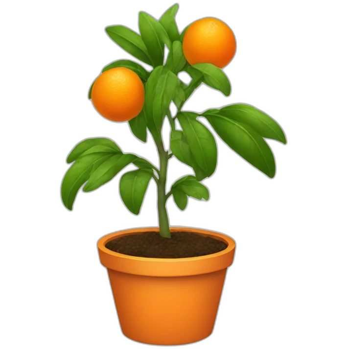 an orange plant emoji