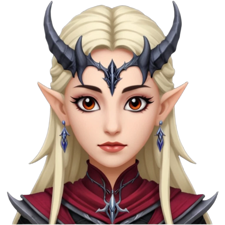 ESO female daedric, lashes and earrings emoji