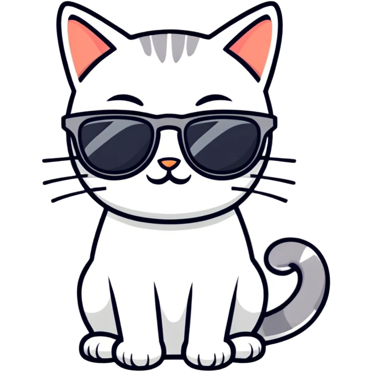 Cat with sunglasses emoji