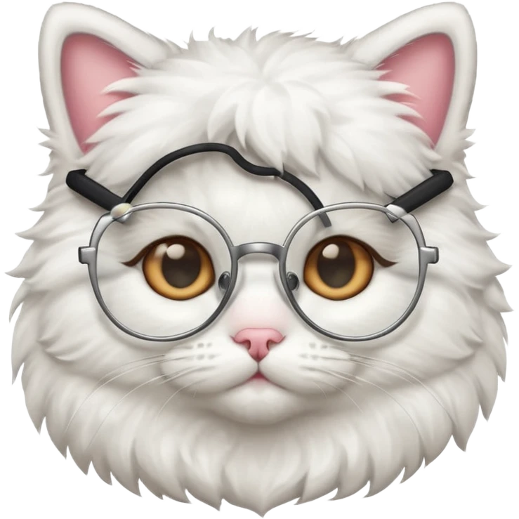 petit chat avec des lunettes emoji