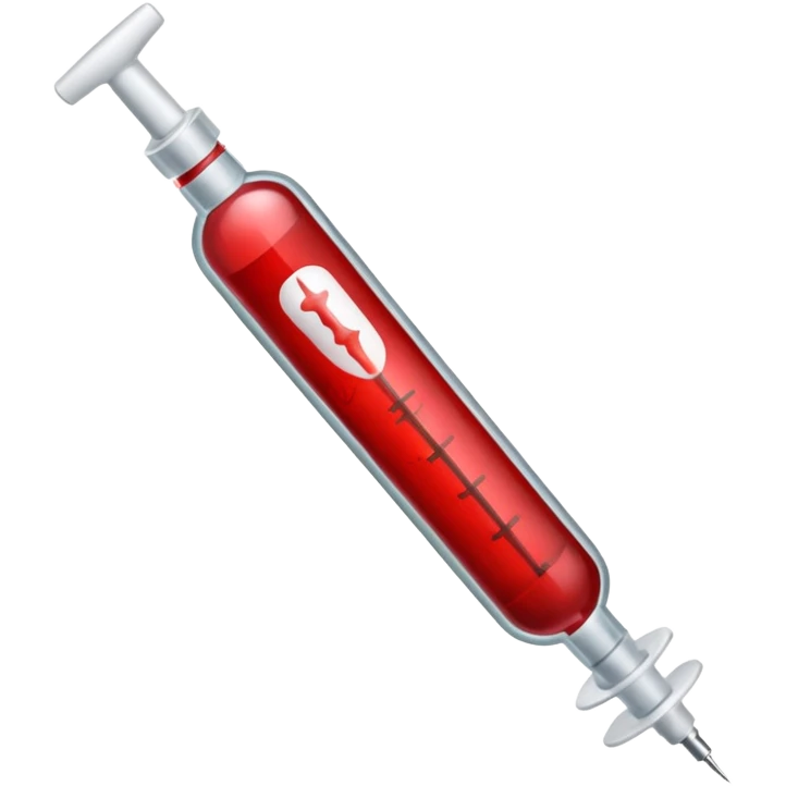 Syringe containing blood emoji