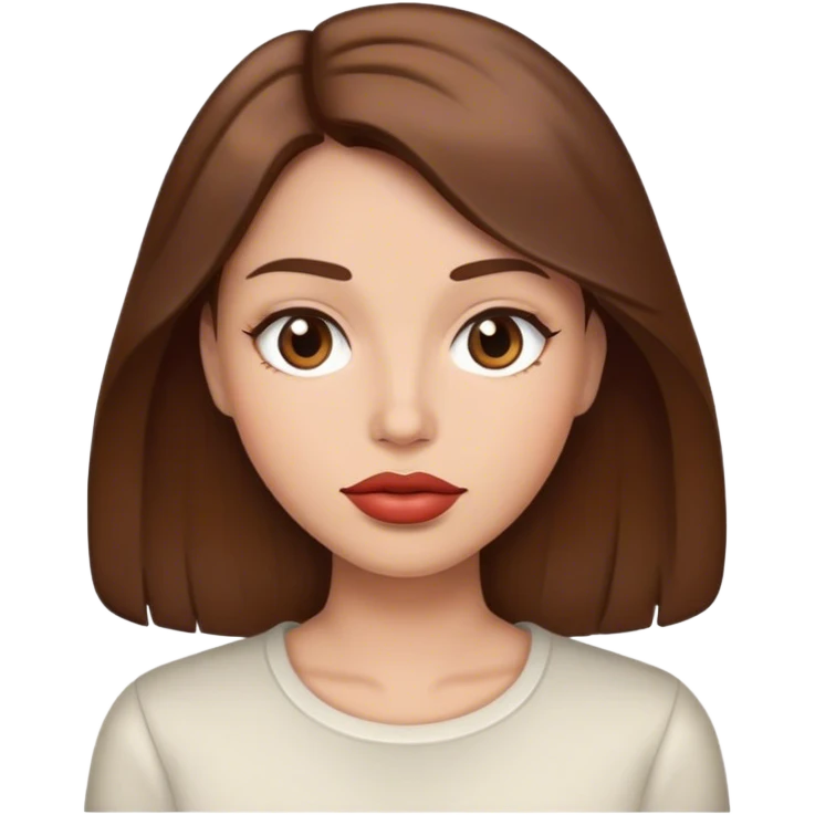 cabello arron, labios gruesos y lindos emoji