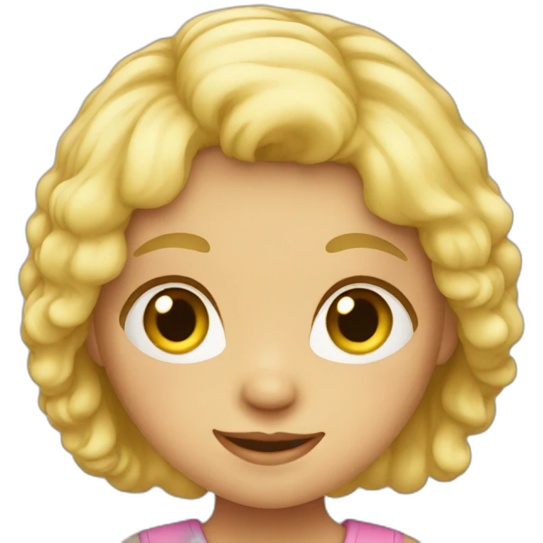 little blond girl emoji