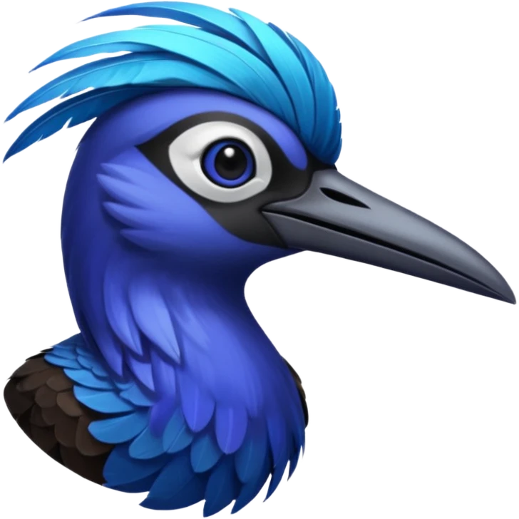 Blue Sicklebill headshot emoji