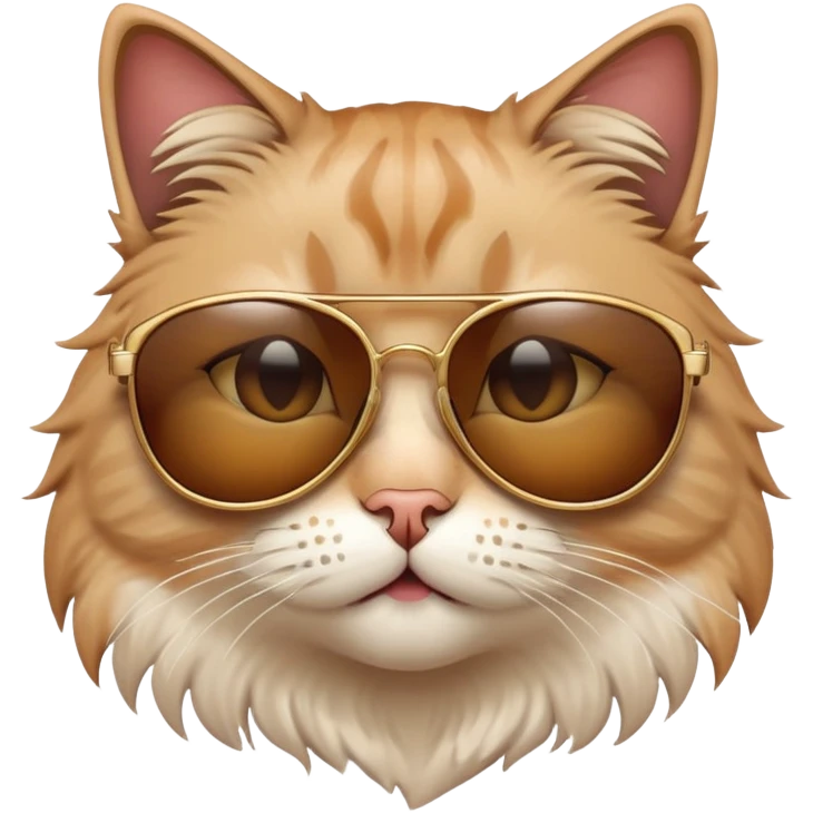 A cat wearing a sunglasses crying because the sunglasses have to be real glasses ￼￼ emoji